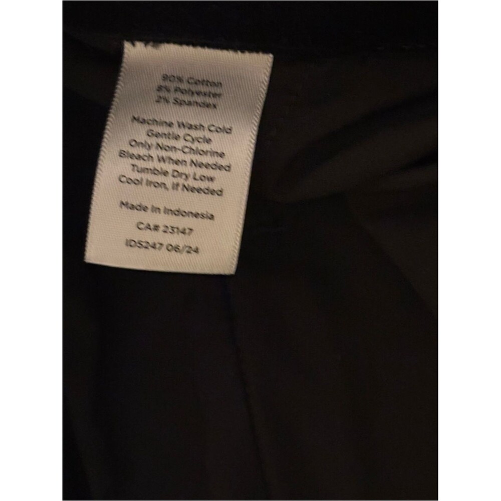 Talbots Black Velveteen Wide Leg Pants 14P Petite High Rise Trousers - Picture 5 of 5